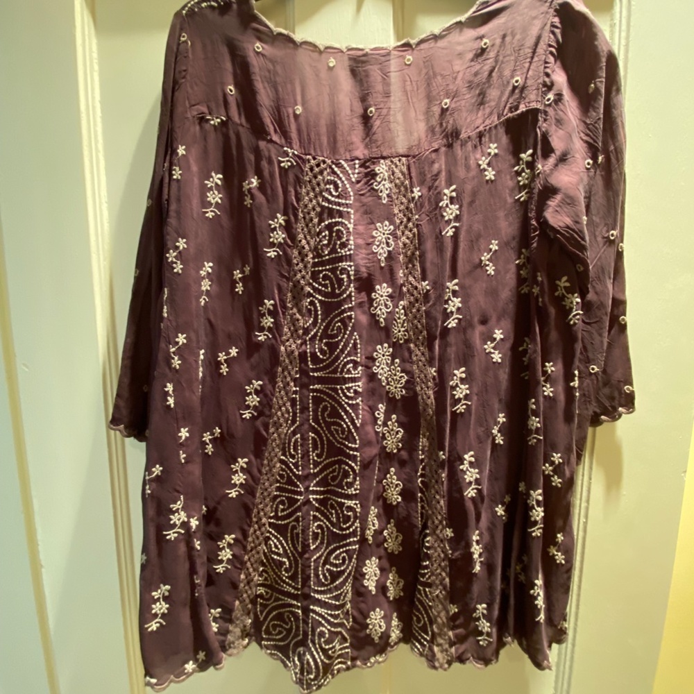 Johnny Was Ridden Blouse, Raisin Color, SizeMedium, NWT - Picture 4 of 7